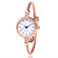 Reloj con brazalete de hierro, aleación de zinc, movimiento chino, chapado en color rosa dorada, para mujer, más colores para la opción, 30mm, longitud:aproximado 8.6 Inch, Vendido por UD