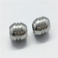 Stainless Steel Large Hole Beads, original color Approx 