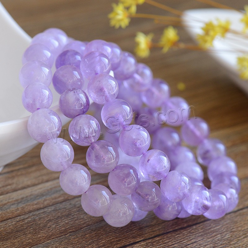 Amethyst Bracelet, Round, different size for choice & for woman, purple, Sold By Strand