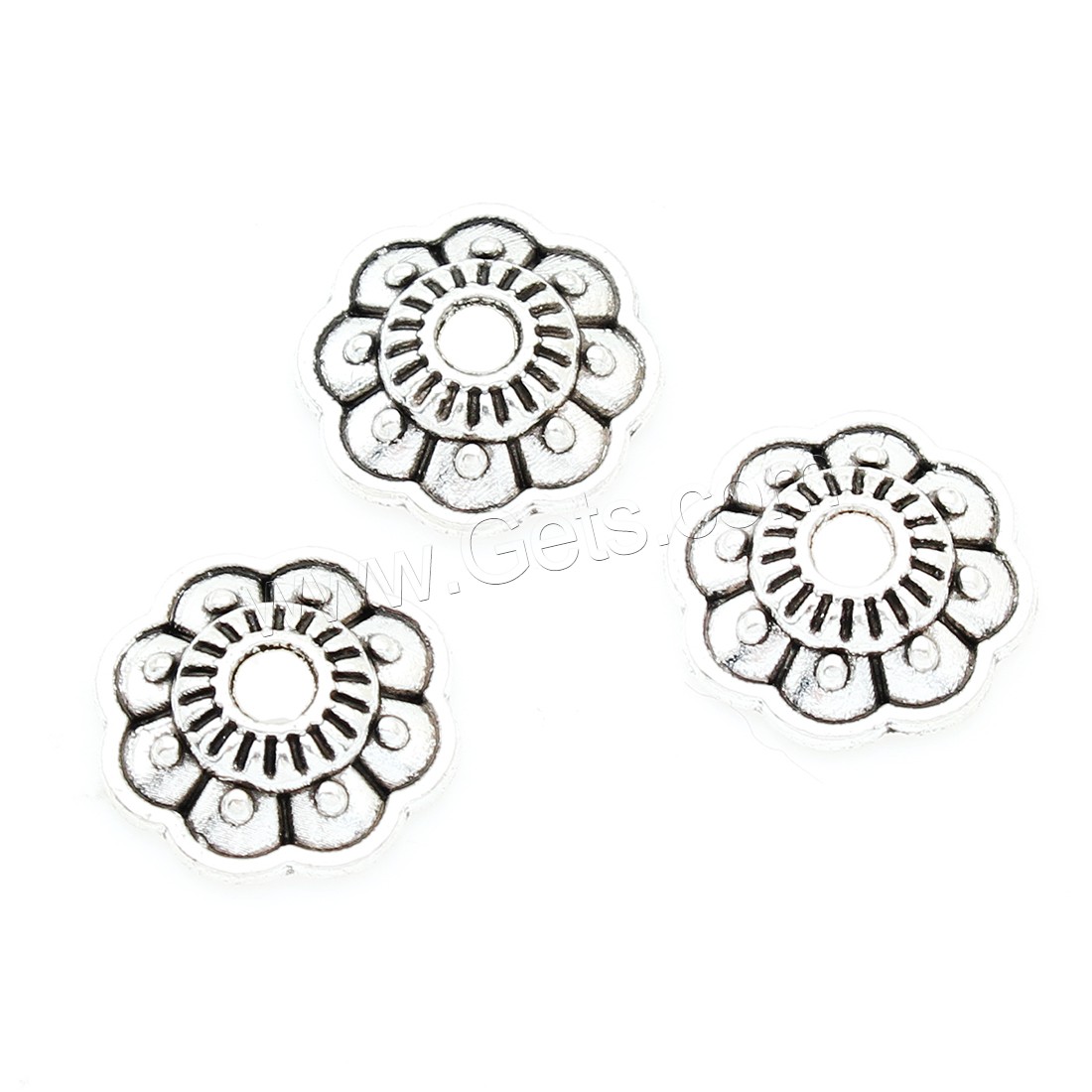 Zinc Alloy Bead Caps, Flower, plated, more colors for choice, 11*3mm, 1000PCs/Bag, Sold By Bag