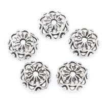 Zinc Alloy Bead Caps, Flower, plated 12*4mm 