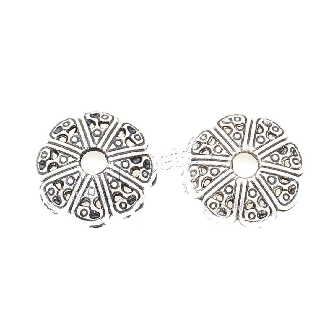 Zinc Alloy Bead Caps, Flower, plated, more colors for choice, 12*2mm, 1500PCs/Bag, Sold By Bag