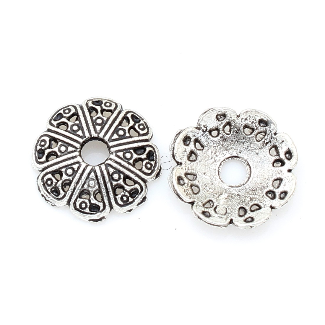 Zinc Alloy Bead Caps, Flower, plated, more colors for choice, 12*2mm, 1500PCs/Bag, Sold By Bag