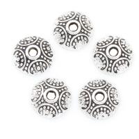 Zinc Alloy Bead Caps, antique silver color plated, nickel, lead & cadmium free, 10*4mm 