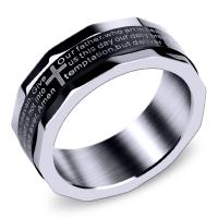 Acier titane bague, Placage, normes différentes pour le choix & pour homme, noir, 8mm Vendu par PC