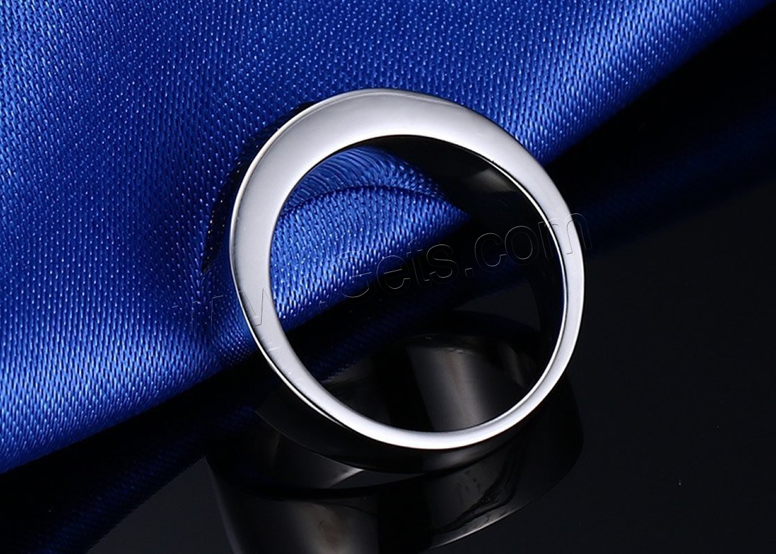 Titan Stahl Fingerring, Titanstahl, mit blauer Goldsand, Kreisring, plattiert, unisex & verschiedene Größen vorhanden, 8mm, Größe:6-11, verkauft von PC