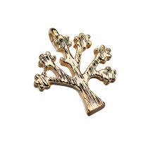 Bijoux pendentifs en laiton, arbre, Placage, Or, 11*10mm, Vendu par PC