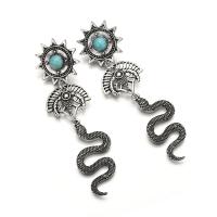 Zinc Alloy Drop Earring, Snake, plated, for woman 