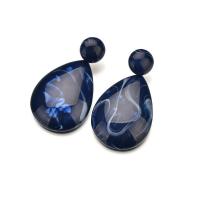 Resin Zinc Alloy Earring, with Resin, plated, for woman 