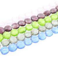 Perles murano faites à la main , chalumeau, Plat rond, poudre argentée, Couleur aléatoire Environ 1mm, Environ Vendu par sac