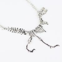 Zinc Alloy Necklace, Dinosaur, plated, oval chain & for woman 120mm Approx 17.72 Inch 