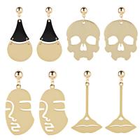 Zinc Alloy Drop Earring, gold color plated & for woman, 32-75mm 