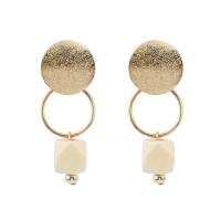 Zinc Alloy Drop Earring, gold color plated, for woman 