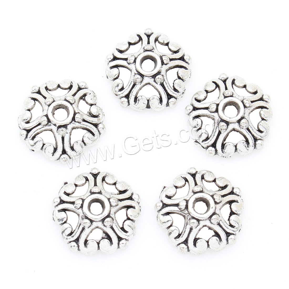 Zinc Alloy Bead Caps, Flower, plated, more colors for choice, 12*4mm, 500PCs/Bag, Sold By Bag