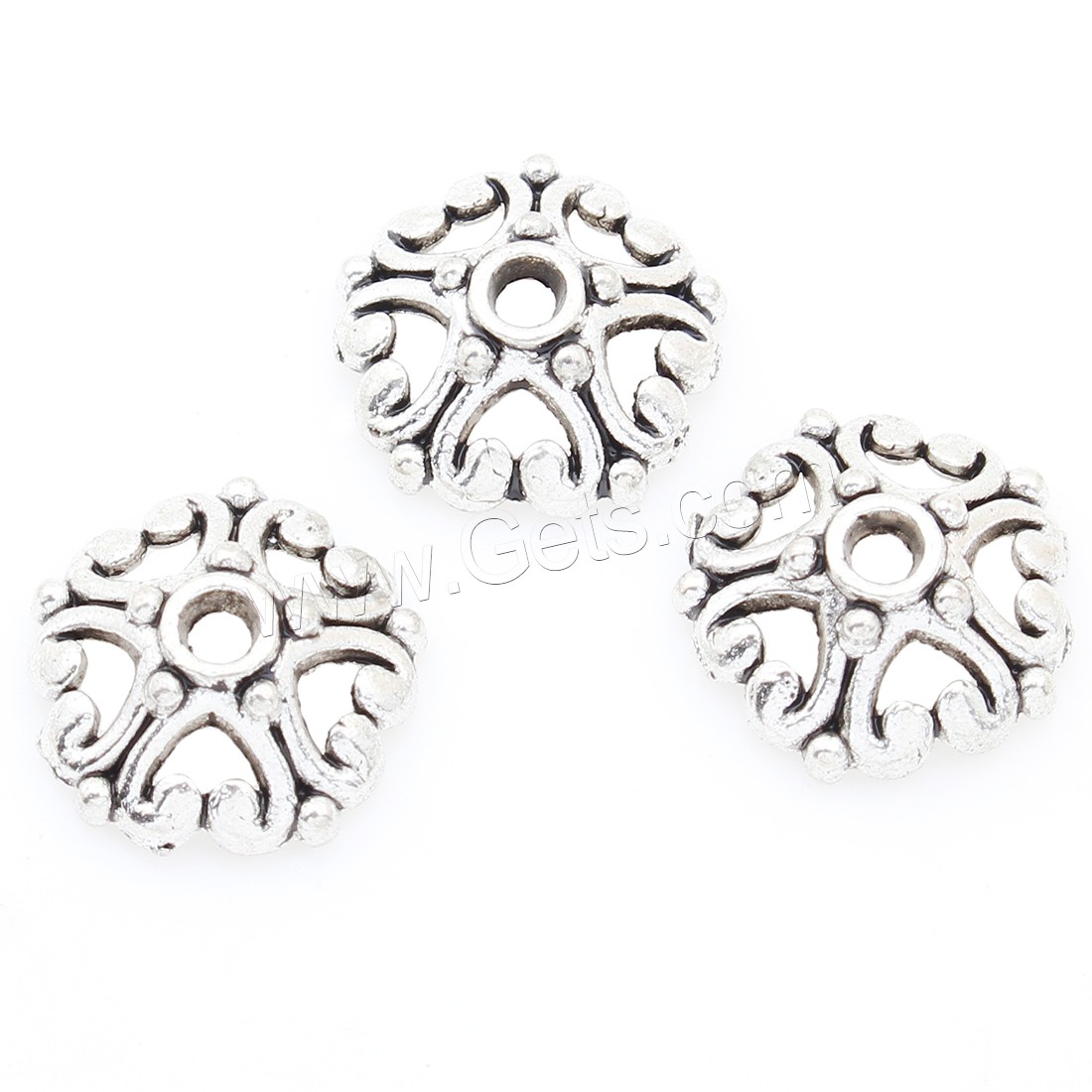 Zinc Alloy Bead Caps, Flower, plated, more colors for choice, 12*4mm, 500PCs/Bag, Sold By Bag