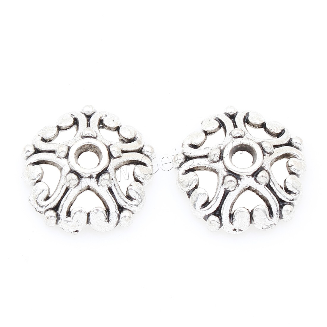 Zinc Alloy Bead Caps, Flower, plated, more colors for choice, 12*4mm, 500PCs/Bag, Sold By Bag