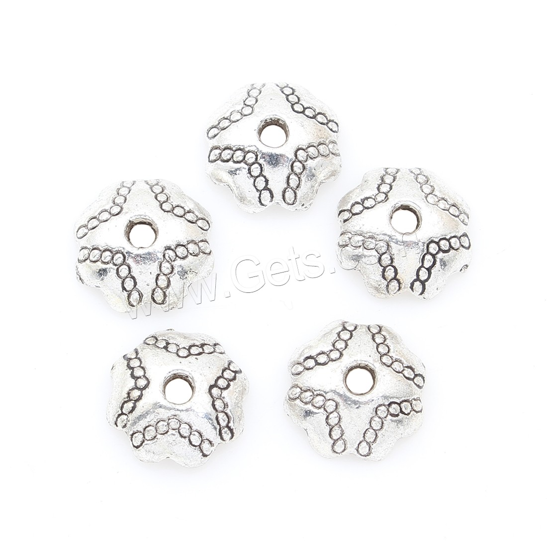 Zinc Alloy Bead Caps, Flower, plated, more colors for choice, 10*4mm, Approx 1000PCs/Bag, Sold By Bag