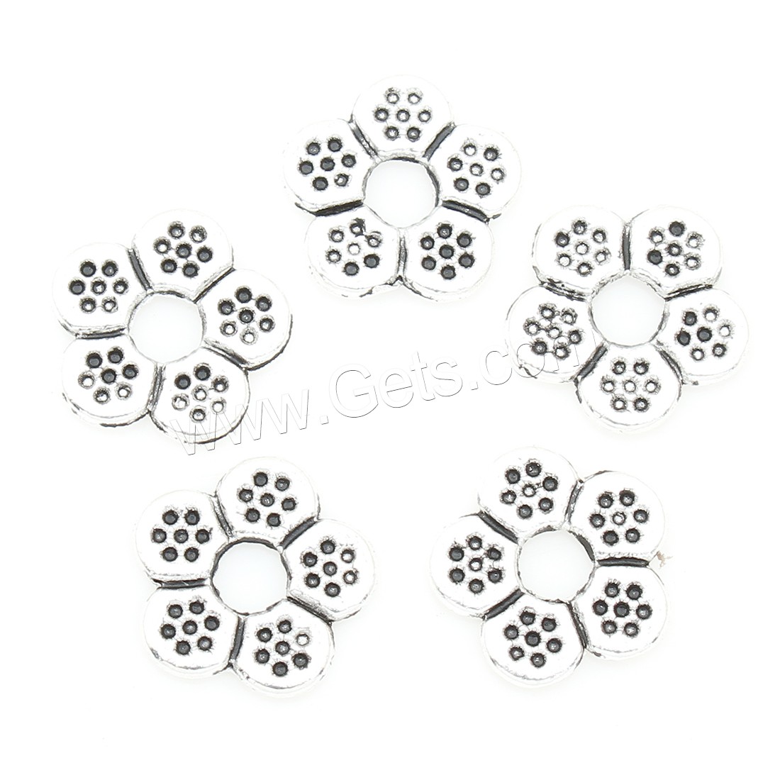 Zinc Alloy Spacer Beads, Flower, plated, 12*1mm, Approx 1000PCs/Bag, Sold By Bag