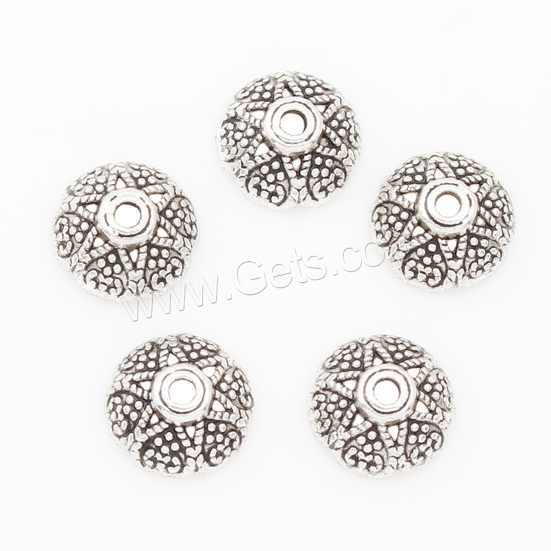 Zinc Alloy Bead Caps, Flower, plated, more colors for choice, 8*4mm, Approx 1500PCs/Bag, Sold By Bag