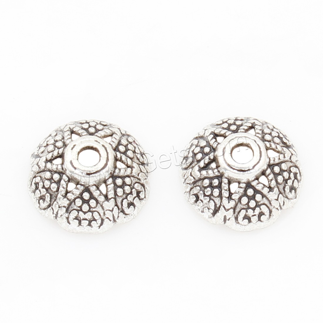 Zinc Alloy Bead Caps, Flower, plated, more colors for choice, 8*4mm, Approx 1500PCs/Bag, Sold By Bag