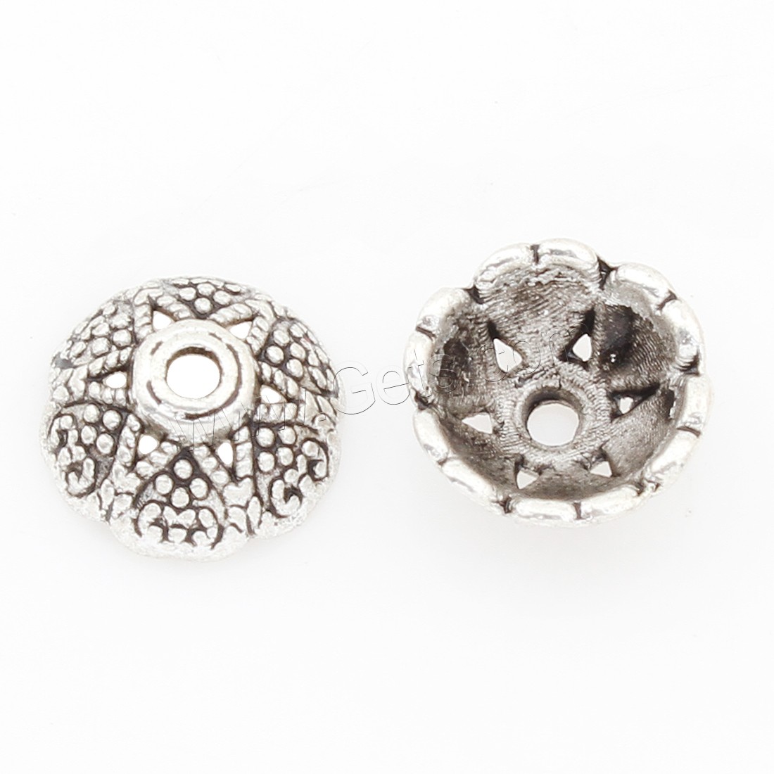 Zinc Alloy Bead Caps, Flower, plated, more colors for choice, 8*4mm, Approx 1500PCs/Bag, Sold By Bag