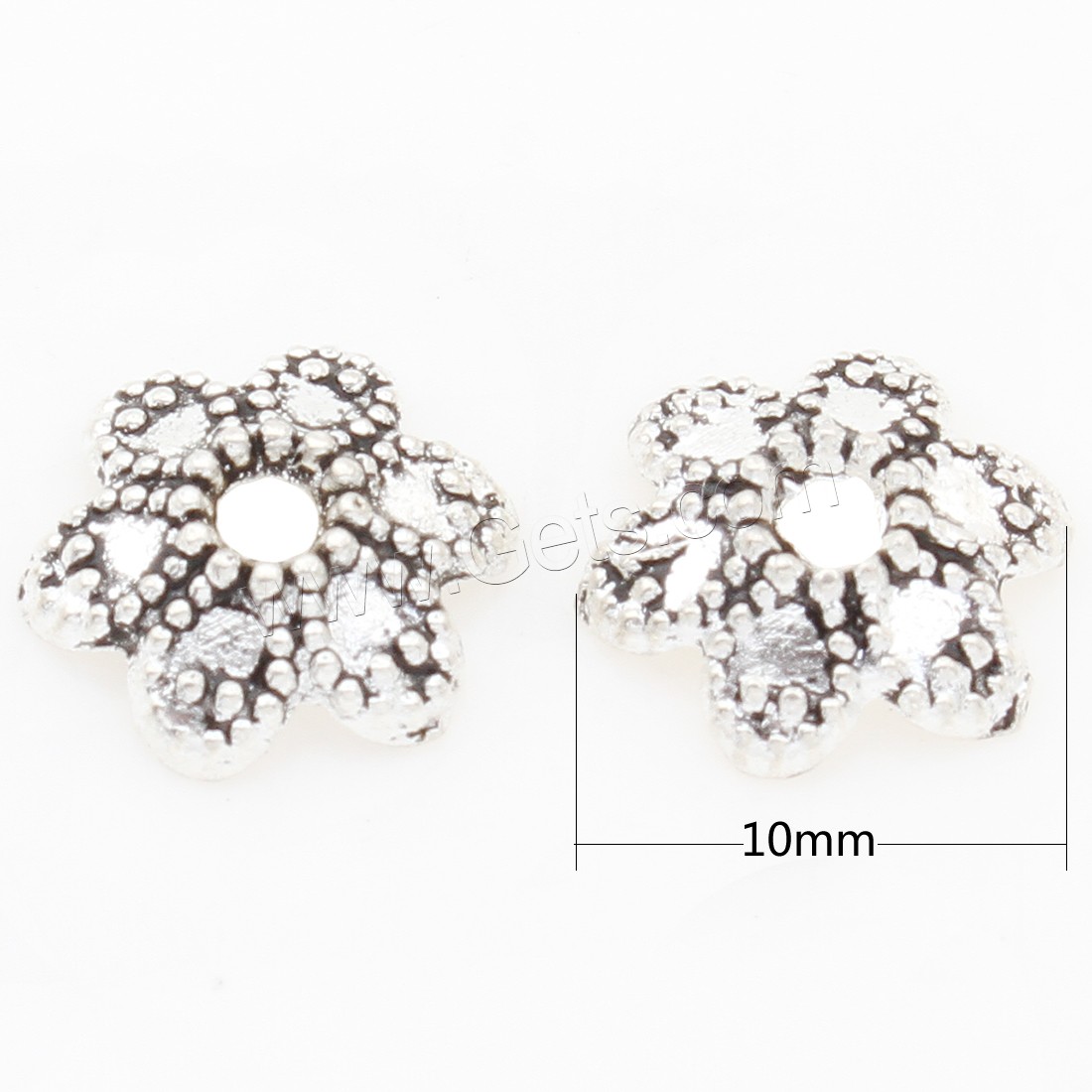 Zinc Alloy Bead Caps, Flower, plated, more colors for choice, 10*3mm, Approx 1500PCs/Bag, Sold By Bag