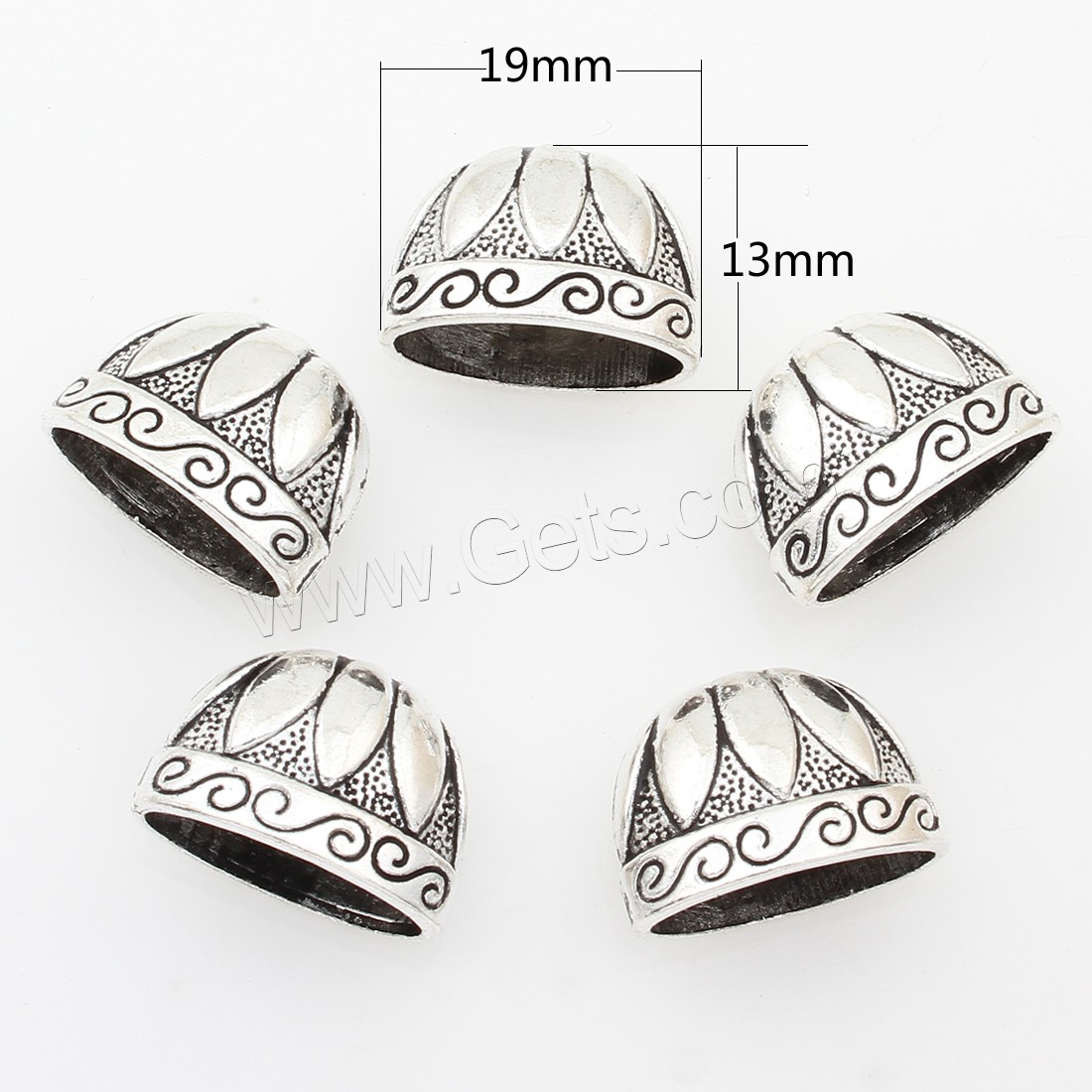 Zinc Alloy Bead Caps, plated, more colors for choice, 19x13x11mm, Approx 166PCs/Bag, Sold By Bag