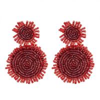 Seedbead Drop Earring, plated, for woman 