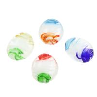 Abalorios de Cristal de Murano con Interior Trenzado, giro interior, Color aleatorio, 20x19x10mm, agujero:aproximado 1mm, aproximado 100PCs/Bolsa, Vendido por Bolsa