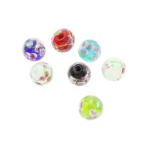 Perles murano faites à la main , chalumeau, Rond, Couleur aléatoire, 14*14mm Environ 1mm Vendu par sac