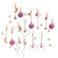 Fashion Zinc Alloy Jewelry Sets, Stud Earring & earring drop pendant & earring, gold color plated & for woman 