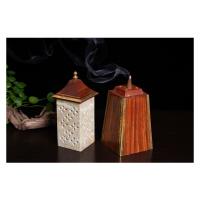 Marble Incense Burner, durable & hollow, brown 