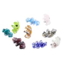 Perles murano faites à la main , chalumeau, hélice, Couleur aléatoire, 16*29mm Environ 2mm Vendu par sac