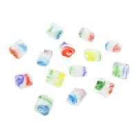 Perles murano faites à la main , chalumeau, rectangle, Couleur aléatoire Environ 2mm Vendu par sac