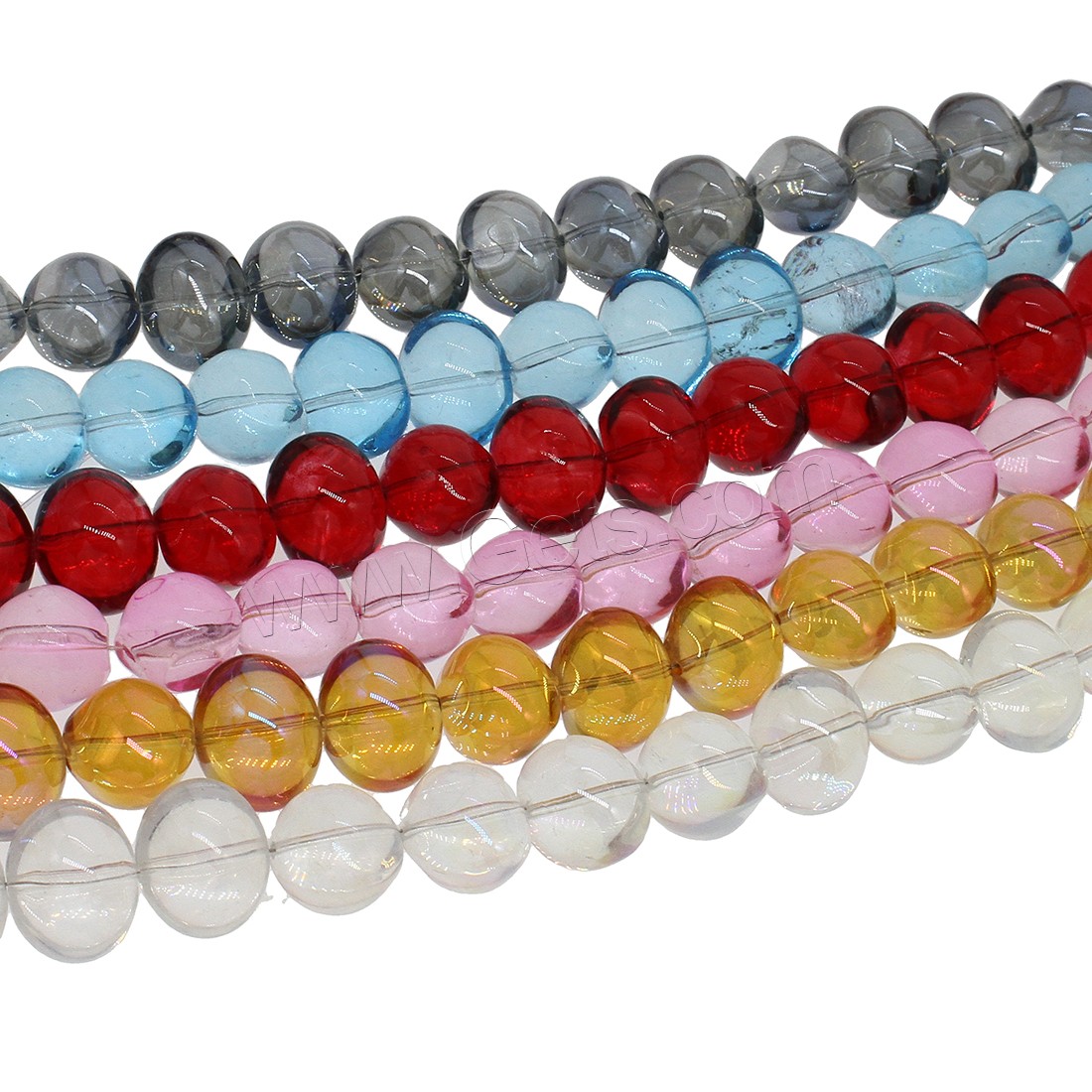 Fashion Crystal Beads, colorful plated, different size for choice, more colors for choice, Hole:Approx 1mm, Length:Approx 23.62 Inch, 50PCs/Strand, Sold By Strand