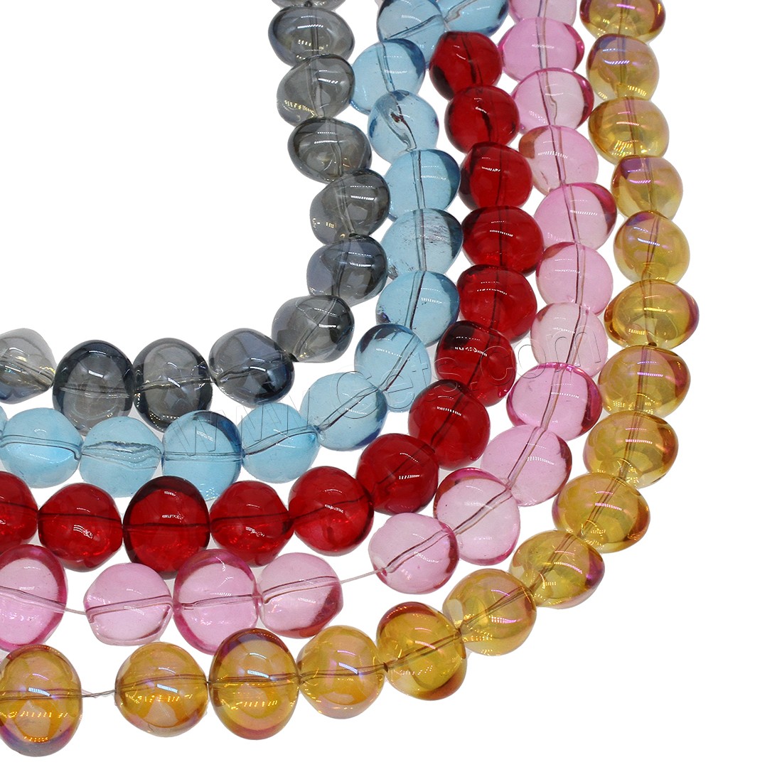 Fashion Crystal Beads, colorful plated, different size for choice, more colors for choice, Hole:Approx 1mm, Length:Approx 23.62 Inch, 50PCs/Strand, Sold By Strand