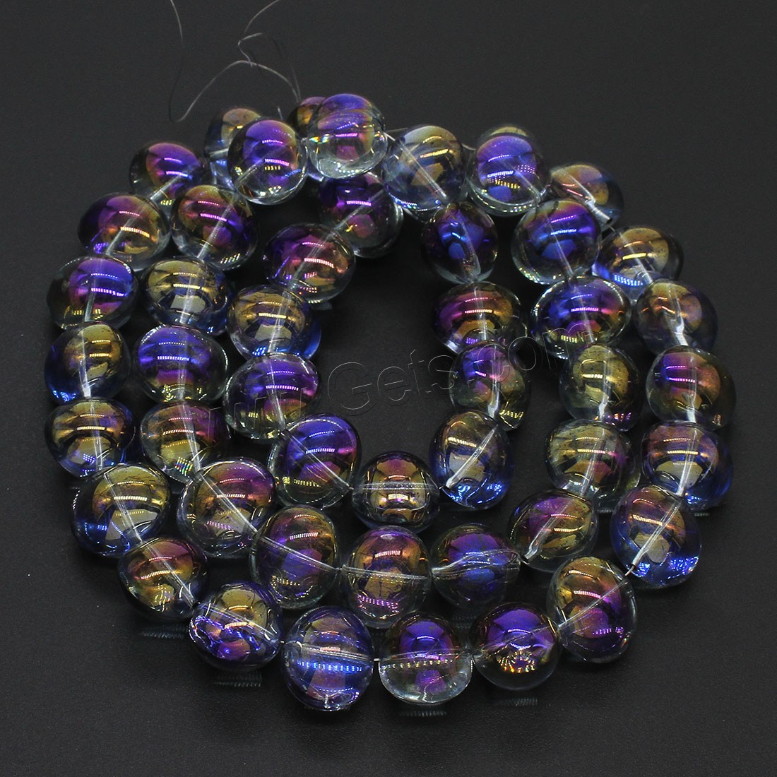 Fashion Crystal Beads, colorful plated, different size for choice, more colors for choice, Hole:Approx 1mm, Length:Approx 23.62 Inch, 50PCs/Strand, Sold By Strand