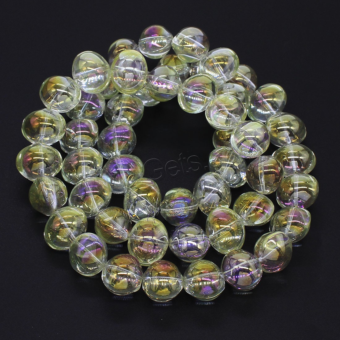 Fashion Crystal Beads, colorful plated, different size for choice, more colors for choice, Hole:Approx 1mm, Length:Approx 23.62 Inch, 50PCs/Strand, Sold By Strand