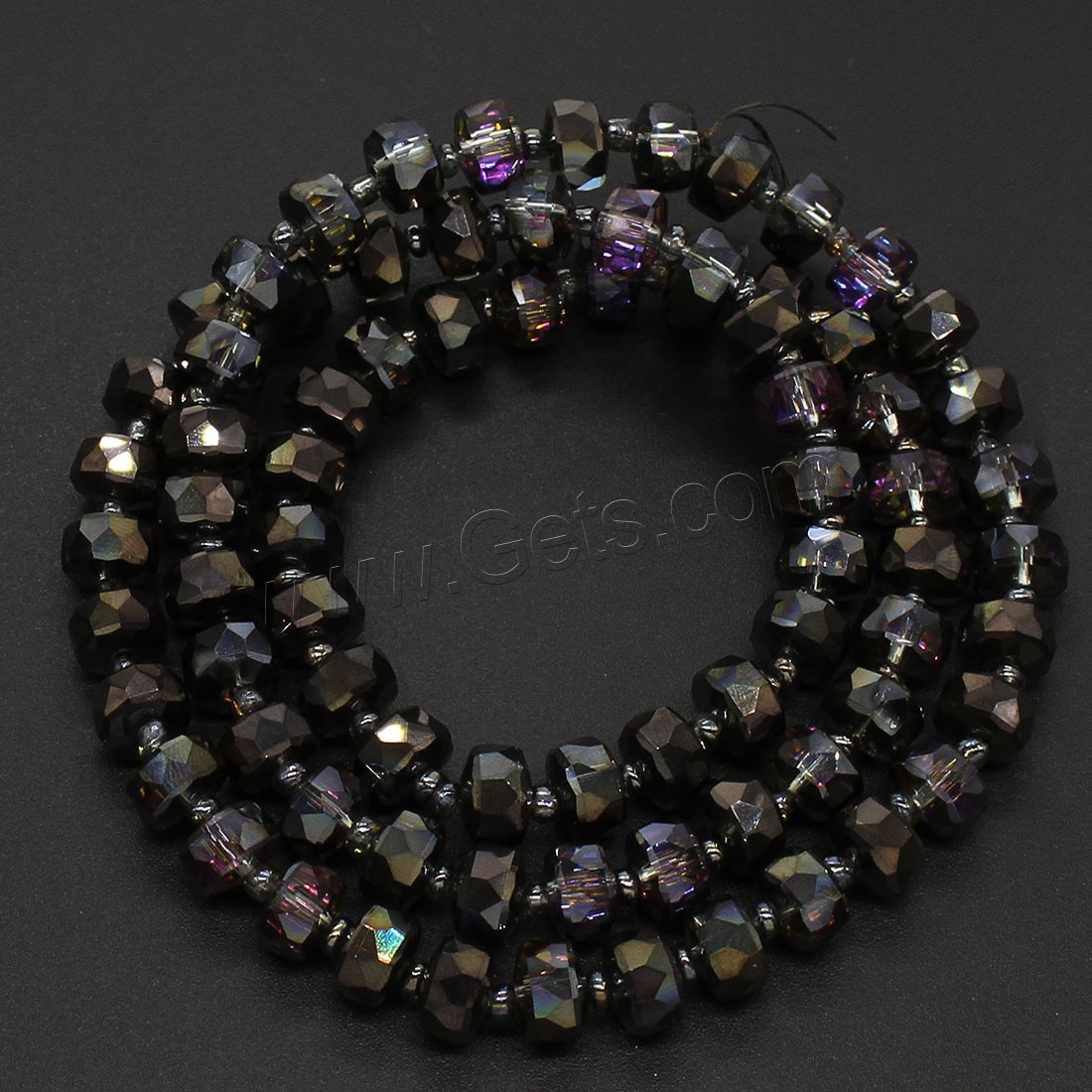 Fashion Crystal Beads, Wheel, colorful plated, different size for choice, more colors for choice, Hole:Approx 1mm, Length:Approx 21.25-22.83 Inch, Sold By Strand