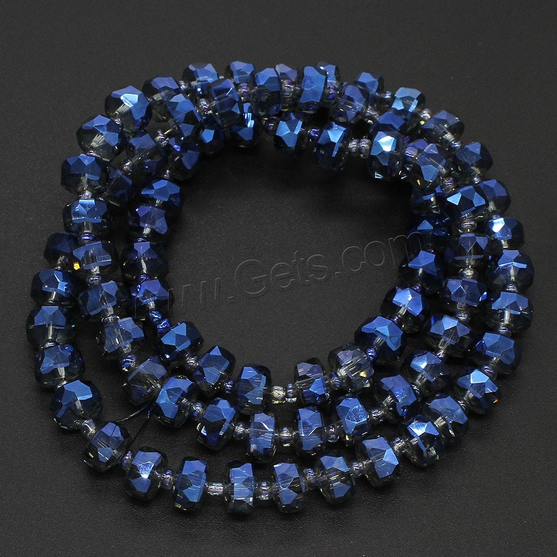 Fashion Crystal Beads, Wheel, colorful plated, different size for choice, more colors for choice, Hole:Approx 1mm, Length:Approx 21.25-22.83 Inch, Sold By Strand