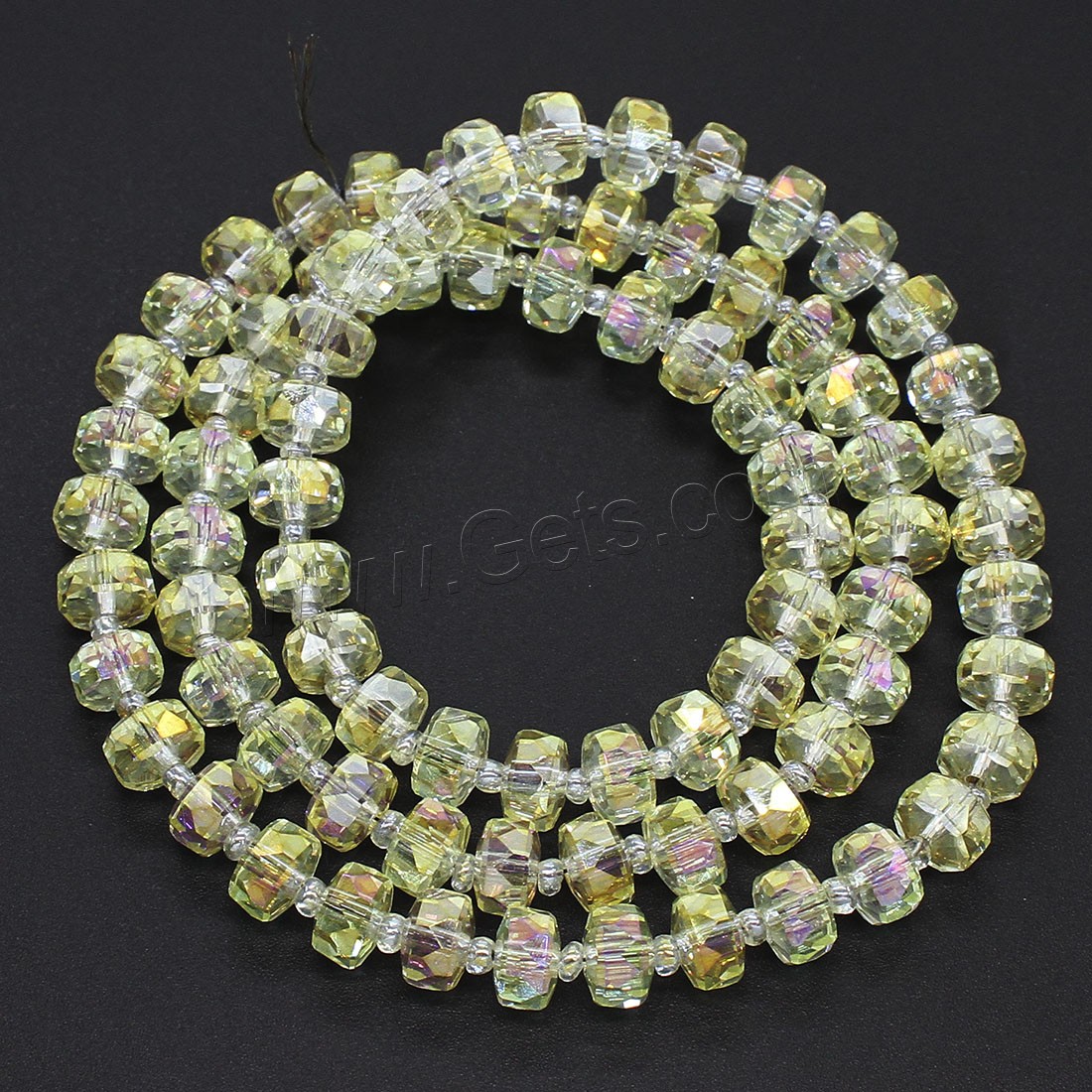 Fashion Crystal Beads, Wheel, colorful plated, different size for choice, more colors for choice, Hole:Approx 1mm, Length:Approx 21.25-22.83 Inch, Sold By Strand