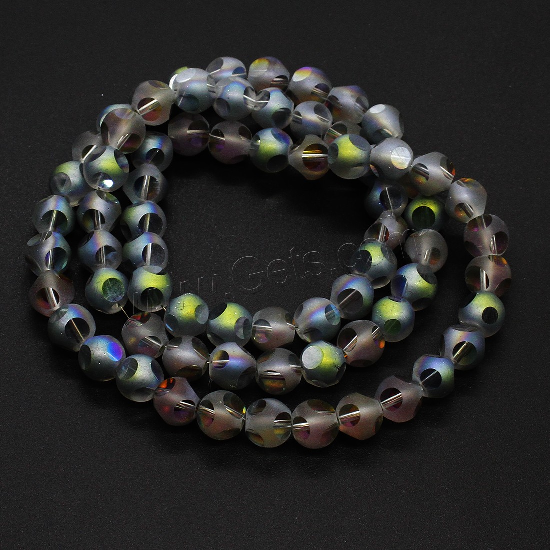 Fashion Crystal Beads, colorful plated, different size for choice & frosted, more colors for choice, Hole:Approx 1mm, Length:Approx 22.04-23.62 Inch, 72PCs/Strand, Sold By Strand