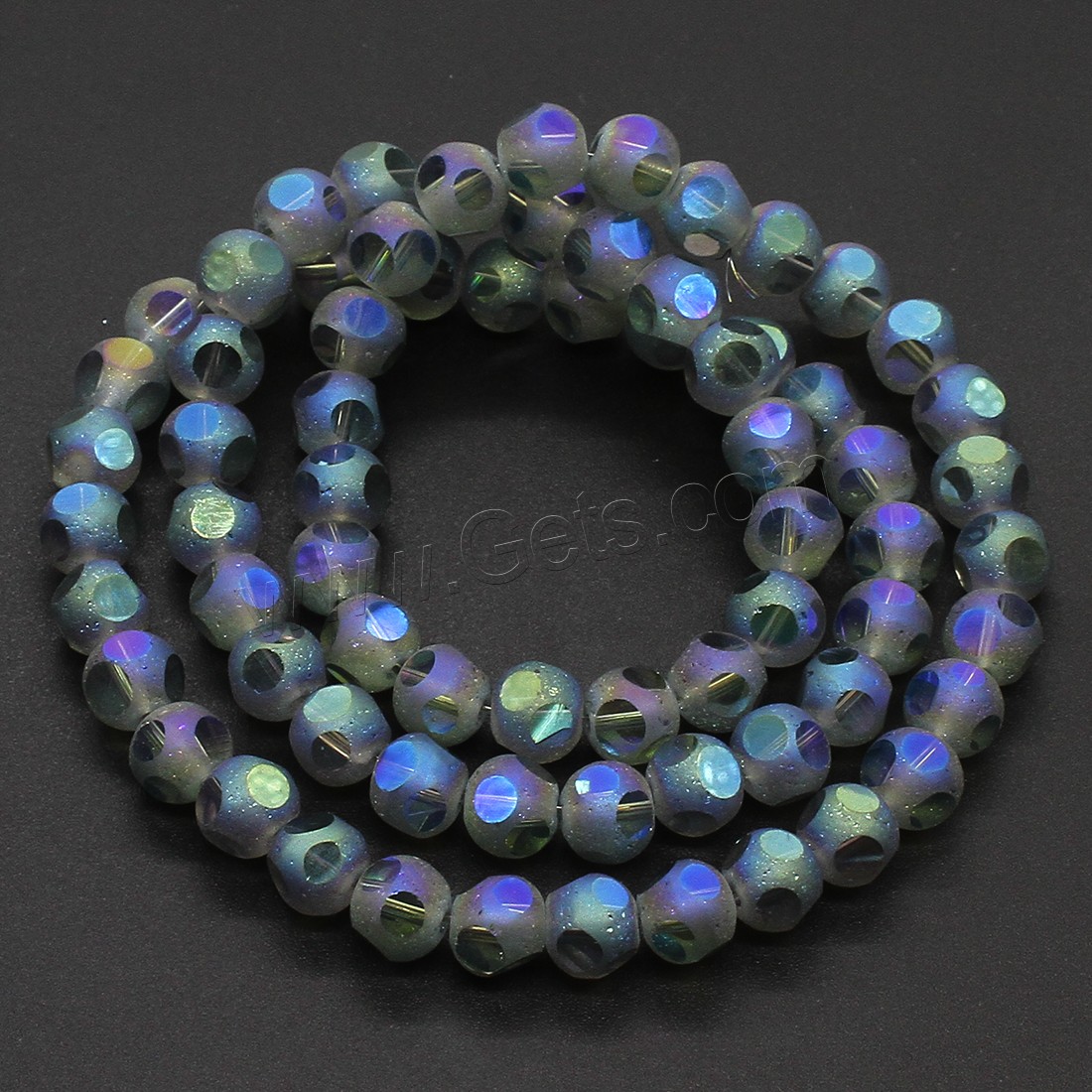 Fashion Crystal Beads, colorful plated, different size for choice & frosted, more colors for choice, Hole:Approx 1mm, Length:Approx 22.04-23.62 Inch, 72PCs/Strand, Sold By Strand