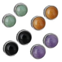 Gemstone Stud Earring, Brass, with Gemstone, for woman 