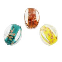 Goldsand Lampwork Perlen, Zufällige Farbe, 18x24x17mm, Bohrung:ca. 1mm, 100PCs/Tasche, verkauft von Tasche