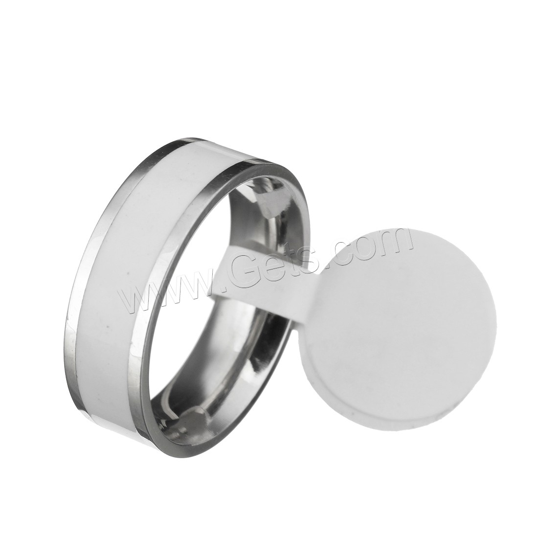 Edelstahl Fingerring, unisex & verschiedene Größen vorhanden, keine, 6mm, verkauft von PC