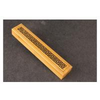 Phyllostachys Pubescens Incense Burner, Rectangle, half handmade, for home and office & durable & hollow, yellow 