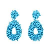 Seedbead Drop Earring, plated, for woman 