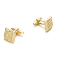 Brass Cufflinks, Square, gold color plated, for man 