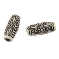 Acrylic Jewelry Beads, white and black Approx 1mm, Approx 